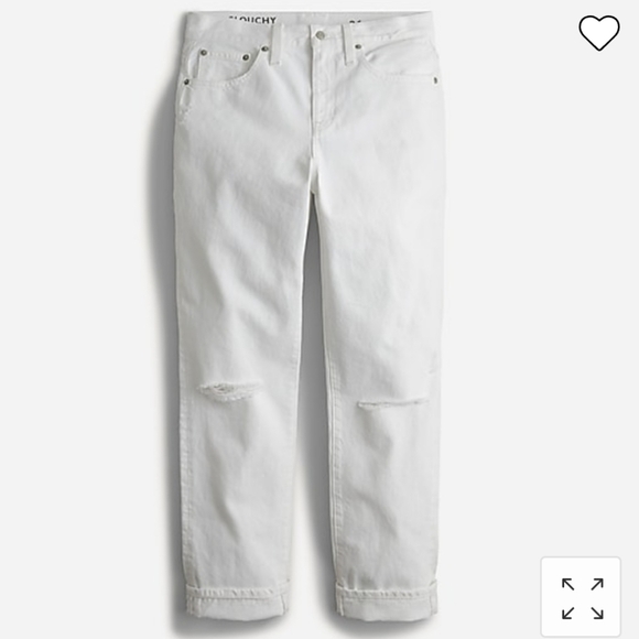NEW J. Crew Slouchy Boyfriend Jeans White Preppy Denim Classic Comfy Spring - Picture 4 of 8